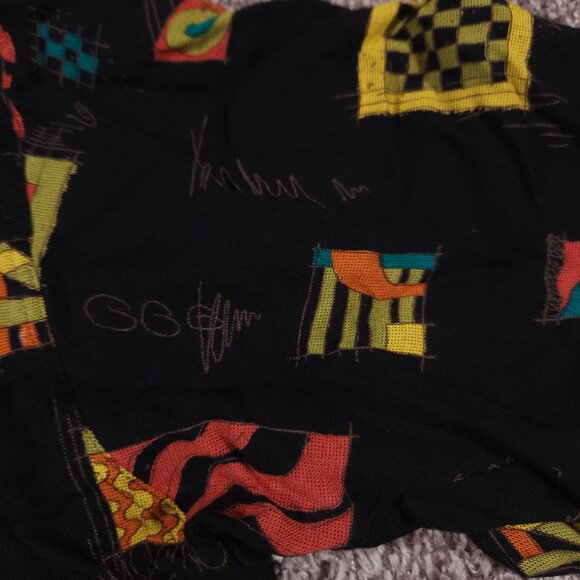 Haupt Short Sleeve Button Shirt Mens 42-L 16.5 Abstract Geometric Artsy - Picture 14 of 16